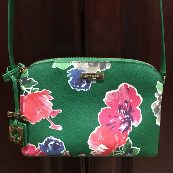 kate spade Handbags - Kate Spade Green Flower Floral Crossbody Bag Purse